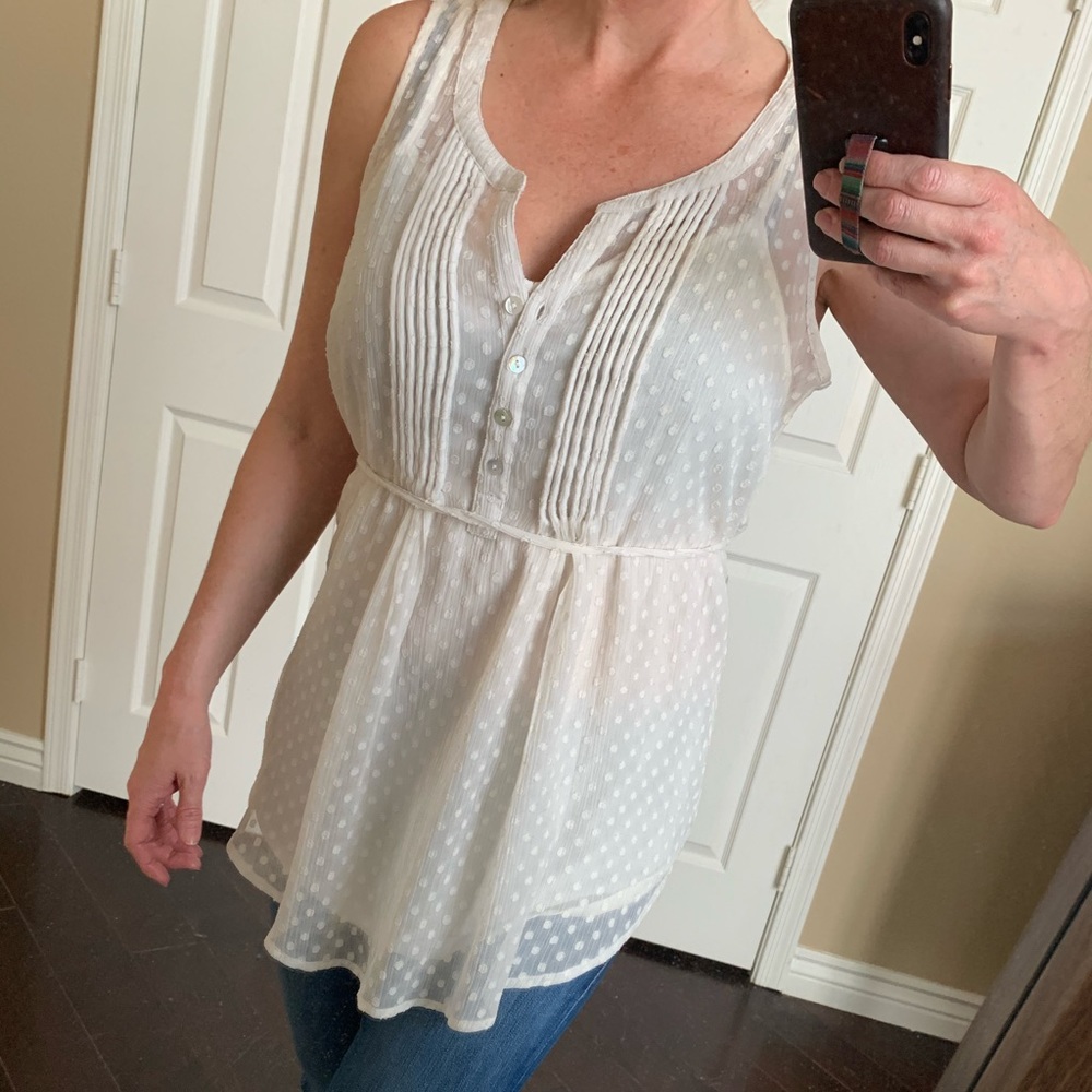Motherhood maternity dainty off white tank
